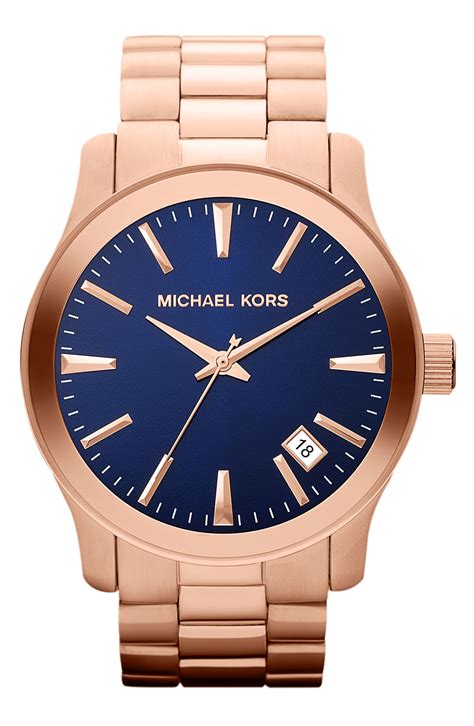 michael kors runway watch 45mm|Michael Kors stainless steel watch.